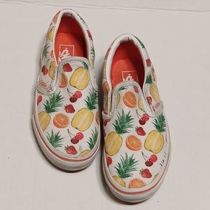 VANS Off The Wall fruit shimmer print slip on kids sneakers, 1